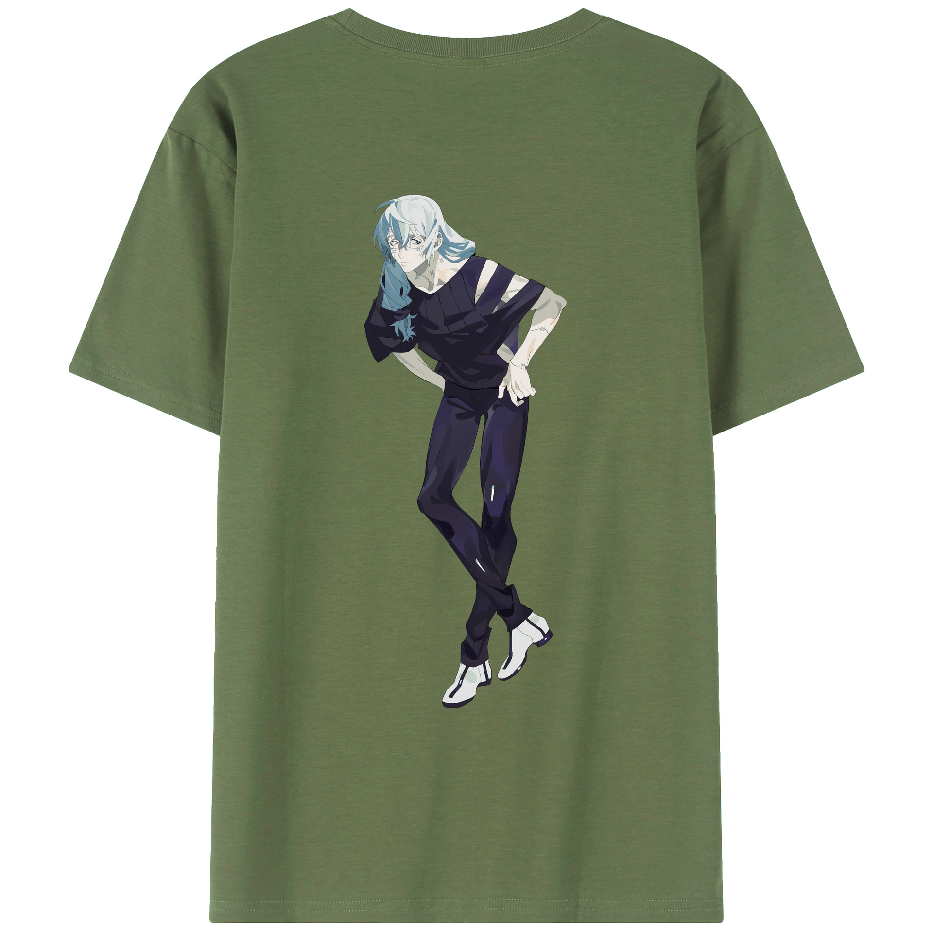 （画像用） 呪術廻戦 Jujutsu Kaisen 綿100％ メンズ半袖Tシャツ（バックプリント） 通気性